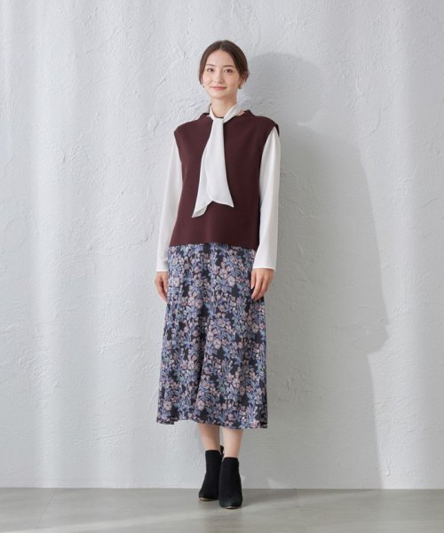 【LIBERTY】HESTIA ノーブルサテン　フレアラインスカート LIBERTY HESTIA