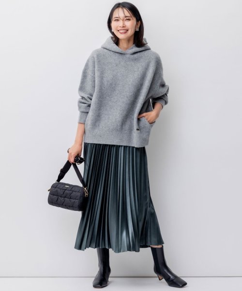 【洗える】レザーライク プリーツスカート 