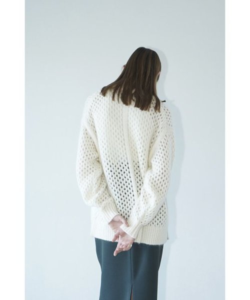 セール】 クラネ(CLANE) |DOT MESH MOHAIR OVER KNIT TOPS(505602690 