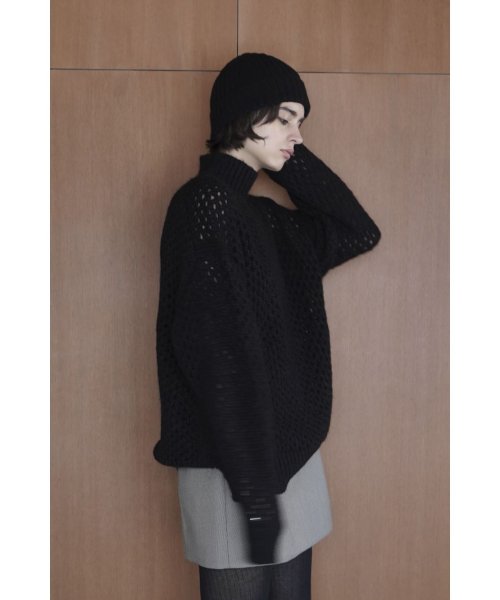 CLANE(クラネ)/DOT MESH MOHAIR OVER KNIT TOPS/img03