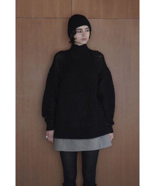 CLANE(クラネ)/DOT MESH MOHAIR OVER KNIT TOPS/img05