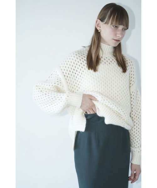 CLANE(クラネ)/DOT MESH MOHAIR OVER KNIT TOPS/img12