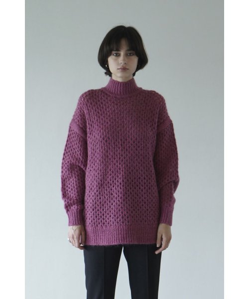 CLANE(クラネ)/DOT MESH MOHAIR OVER KNIT TOPS/img15