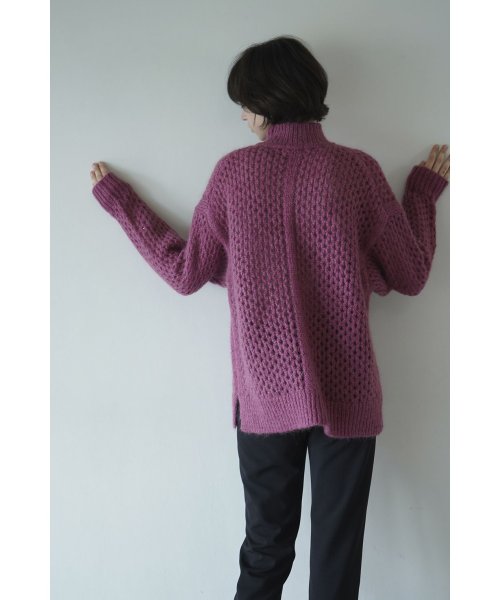 CLANE(クラネ)/DOT MESH MOHAIR OVER KNIT TOPS/img17