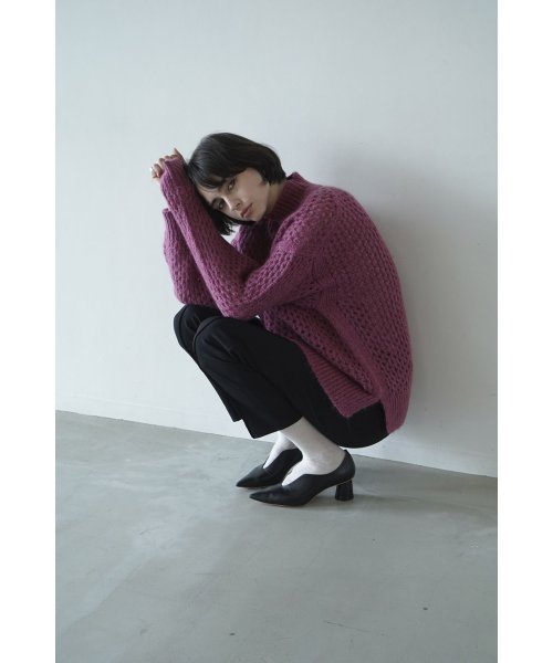 CLANE(クラネ)/DOT MESH MOHAIR OVER KNIT TOPS/img20