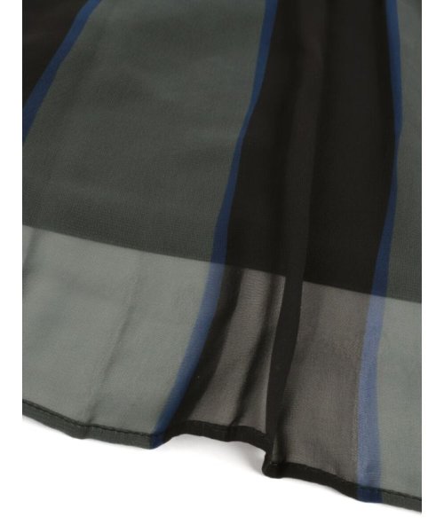 Aga(アーガ)/ストライプワッシャープリーツスカート（charcoalgray / black color）/img14