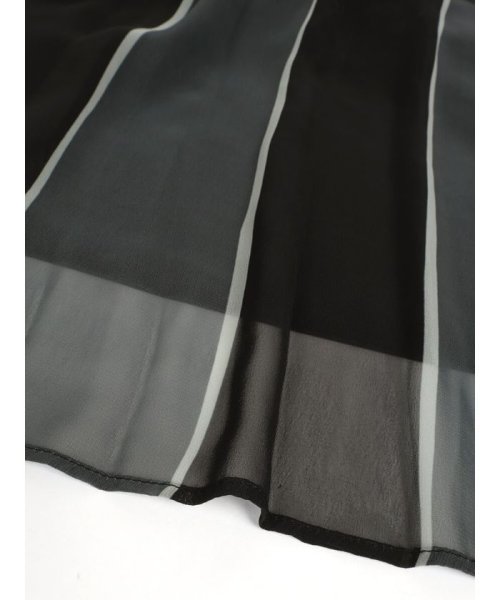 Aga(アーガ)/ストライプワッシャープリーツスカート（charcoalgray / black color）/img15