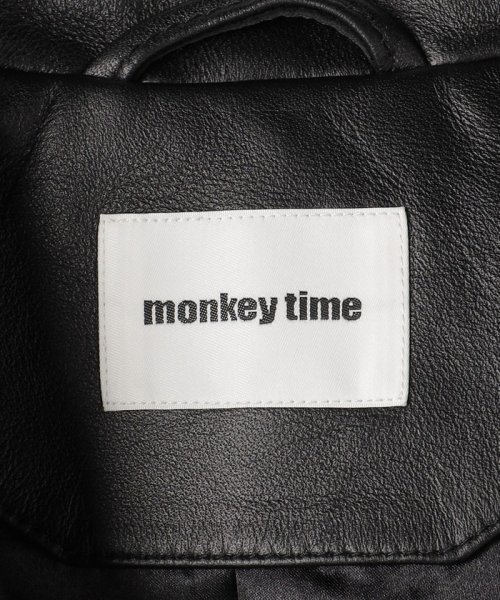 monkey time(モンキータイム)/＜monkey time＞ シープ レザー オーバーサイズ ダブルライダースジャケット/img24
