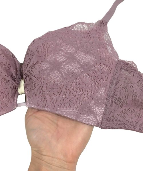 ノンワイヤースカラップブラジャー＆ショーツセット 下着 ランジェリー 谷間 ブラショーツ セクシー 可愛い ブラセット ストラップ リボン レース