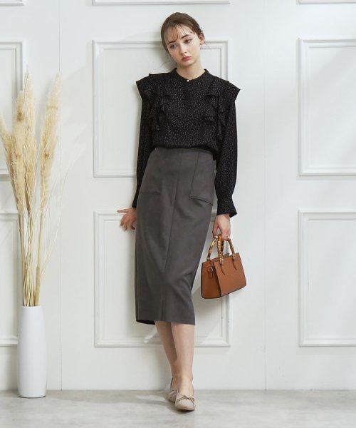 Couture Brooch(クチュールブローチ)/【オフィス・通勤にも】フェイクスエードダンボールスカート/img16