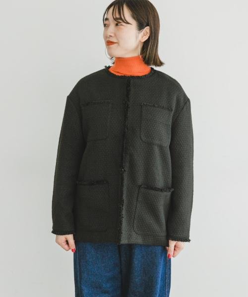 ITEMS URBANRESEARCH(アイテムズ アーバンリサーチ（レディース）)/ツイードノーカラージャケット/img09