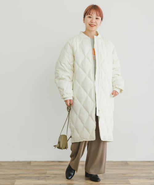 ITEMS URBANRESEARCH(アイテムズ アーバンリサーチ（レディース）)/キルティングノーカラーダウンコート/img17