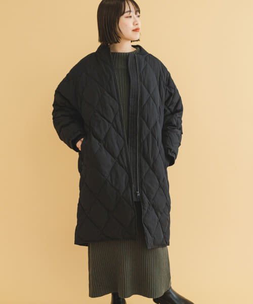 ITEMS URBANRESEARCH(アイテムズ アーバンリサーチ（レディース）)/キルティングノーカラーダウンコート/img23