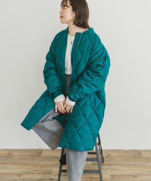 ITEMS URBANRESEARCH(アイテムズ アーバンリサーチ（レディース）)/キルティングノーカラーダウンコート/img36