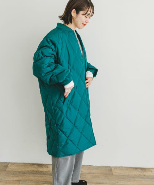 ITEMS URBANRESEARCH(アイテムズ アーバンリサーチ（レディース）)/キルティングノーカラーダウンコート/img38