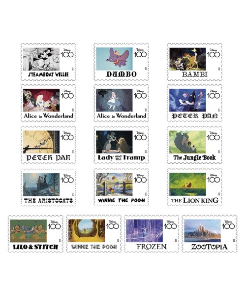 ディズニー コレクション雑貨 切手型クリアカードコレクション 全16種 