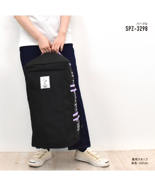 RUNNER(ランナー)/スヌーピー ボストンバッグ リュック 2way 旅行 修学旅行 リュック 35L 大容量 撥水 小さめ 小型 ロゴ 黒 女子 男子 女の子 男の子 男女兼用 大/img12