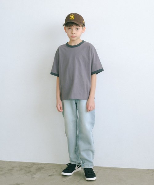 green label relaxing （Kids）(グリーンレーベルリラクシング（キッズ）)/TJ ドビーデニム テーパードパンツ 140cm－160cm/img01