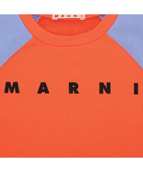 MARNI(マルニ)/マルニ スウェット トレーナー カラーブロック キッズ ロゴ オレンジ ブルー キッズ MARNI M00818M00NI FELPA 0M428/img06