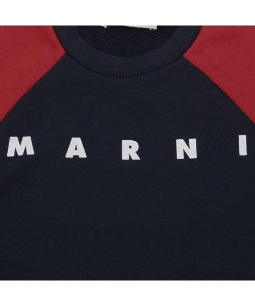 MARNI(マルニ)/マルニ スウェット トレーナー カラーブロック キッズ ロゴ ネイビー レッド キッズ MARNI M00818M00NI FELPA 0M803/img06