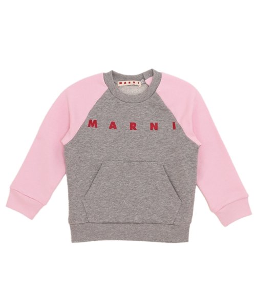 MARNI(マルニ)/マルニ スウェット カラーブロック スウェットシャツ ベビー ロゴ グレー ピンク キッズ MARNI M00889M00NI IERIA 0M339/img05