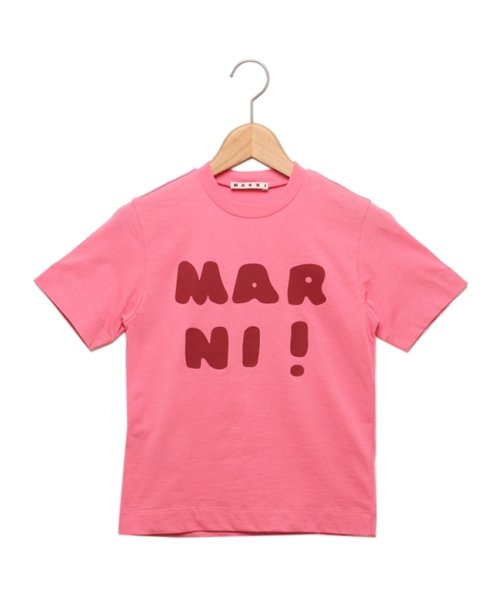 MARNI(マルニ)/マルニ Tシャツ・カットソー ロゴプリントクルーネックTシャツ キッズ ロゴ ピンク キッズ MARNI M00934M00HZ MT163U 0M338/img01