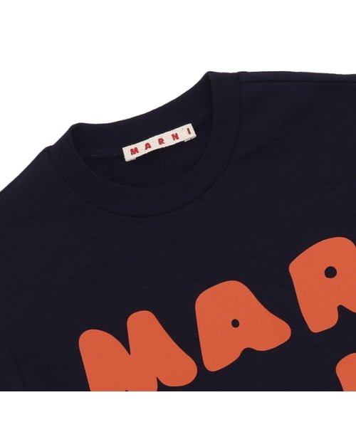 MARNI(マルニ)/マルニ Tシャツ・カットソー ロゴプリントクルーネックTシャツ キッズ ロゴ ネイビー キッズ MARNI M00934M00HZ MT163U 0M803/img03