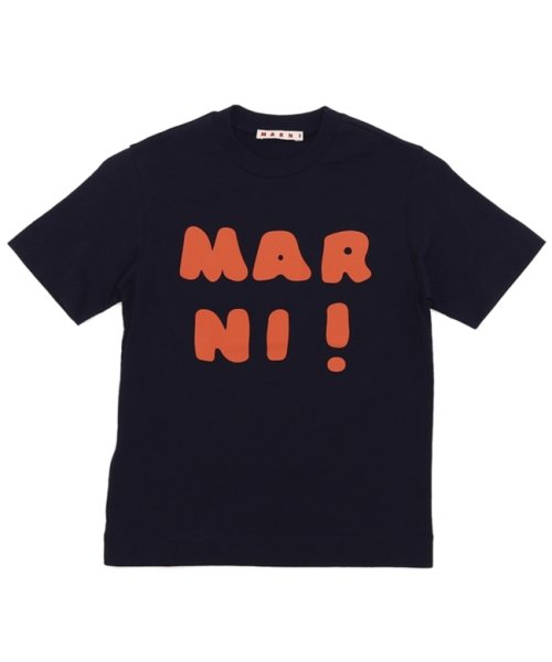 MARNI(マルニ)/マルニ Tシャツ・カットソー ロゴプリントクルーネックTシャツ キッズ ロゴ ネイビー キッズ MARNI M00934M00HZ MT163U 0M803/img05