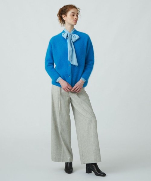 フラッフィーヤーン クルーネックカーディガン 