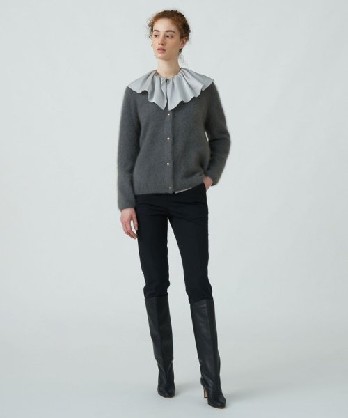 フラッフィーヤーン クルーネックカーディガン 