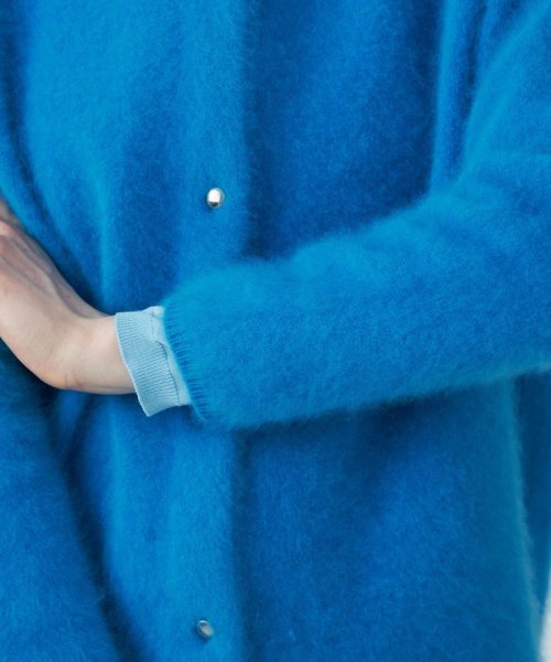 フラッフィーヤーン クルーネックカーディガン 