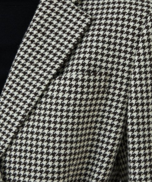 ブラウニーハウンドトゥース ベルテッドジャケット 