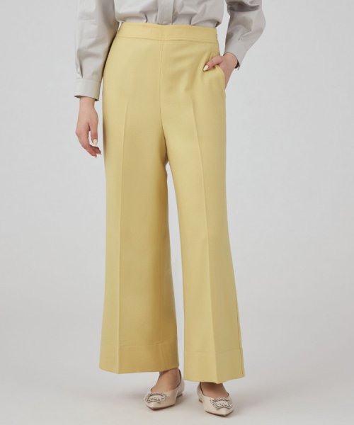 ストレッチボタニー ワイドパンツ 