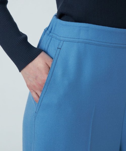 ストレッチボタニー ワイドパンツ 