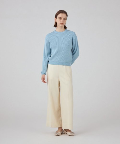 ストレッチボタニー ワイドパンツ 