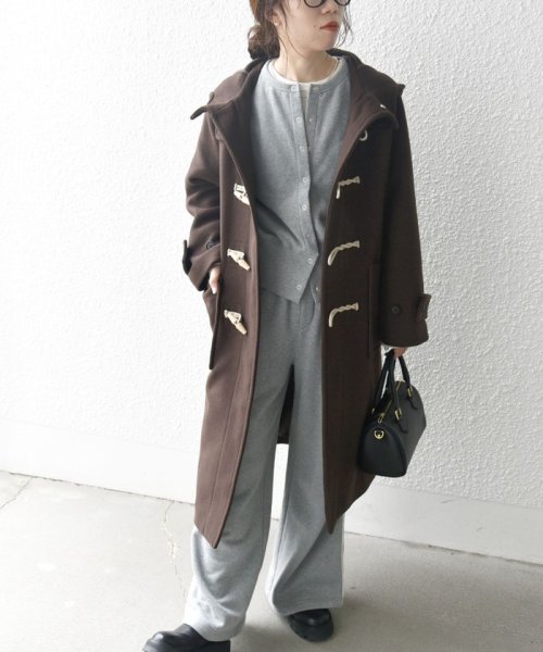 SHIPS any: メルトン ロング ダッフル コート 