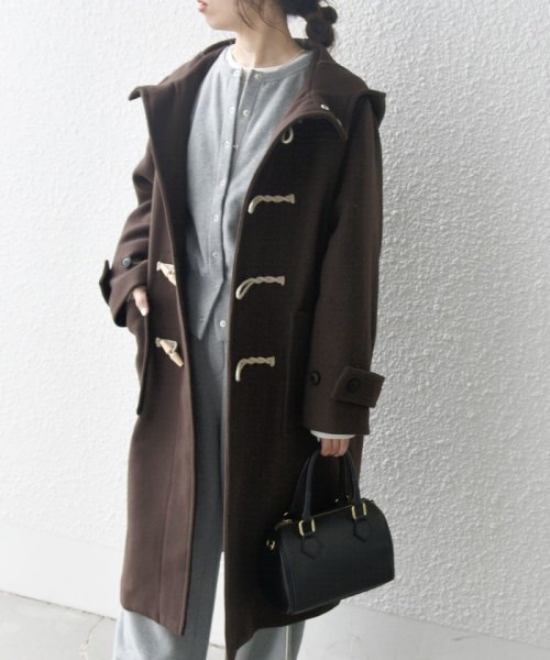 SHIPS any: メルトン ロング ダッフル コート 