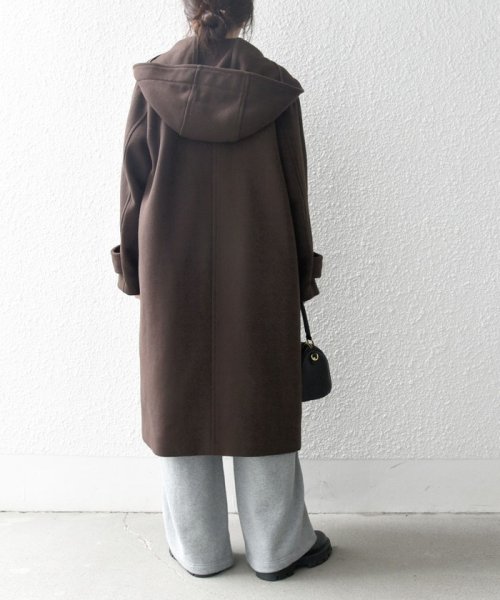 SHIPS any: メルトン ロング ダッフル コート 