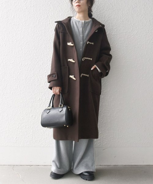 SHIPS any: メルトン ロング ダッフル コート 