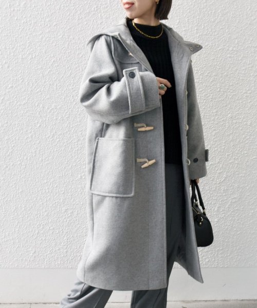 SHIPS any: メルトン ロング ダッフル コート 