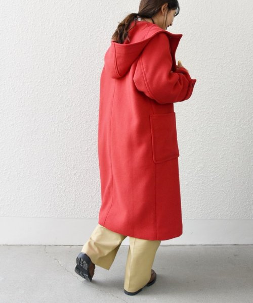 SHIPS any: メルトン ロング ダッフル コート 