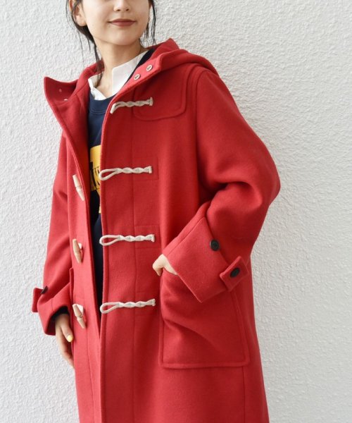 SHIPS any: メルトン ロング ダッフル コート 