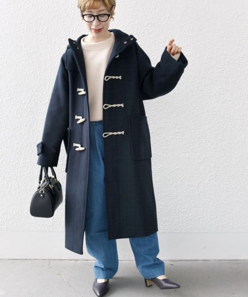 SHIPS any: メルトン ロング ダッフル コート 