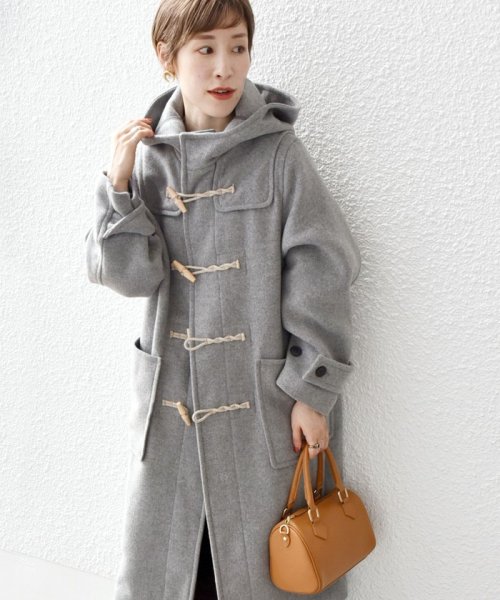 SHIPS any: メルトン ロング ダッフル コート 