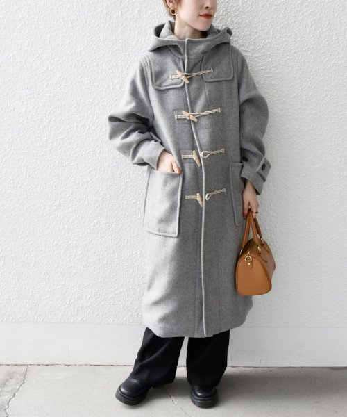 SHIPS any: メルトン ロング ダッフル コート 