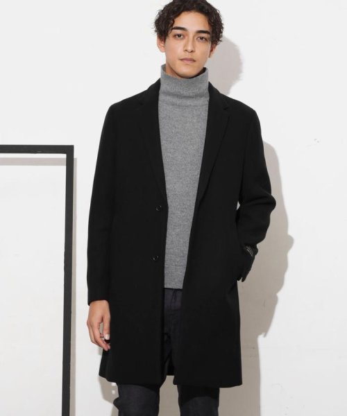 「SUPER140S」ダブルメルトンチェスターフィールドコート SUPER140S