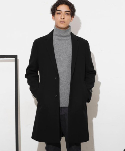 「SUPER140S」ダブルメルトンチェスターフィールドコート SUPER140S