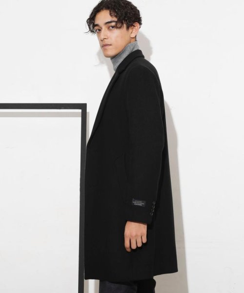 「SUPER140S」ダブルメルトンチェスターフィールドコート SUPER140S