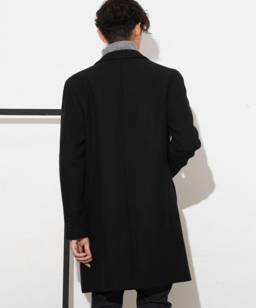 「SUPER140S」ダブルメルトンチェスターフィールドコート SUPER140S