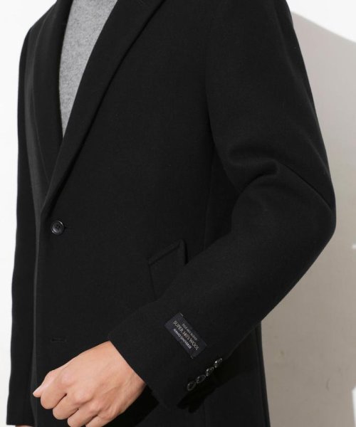 「SUPER140S」ダブルメルトンチェスターフィールドコート SUPER140S